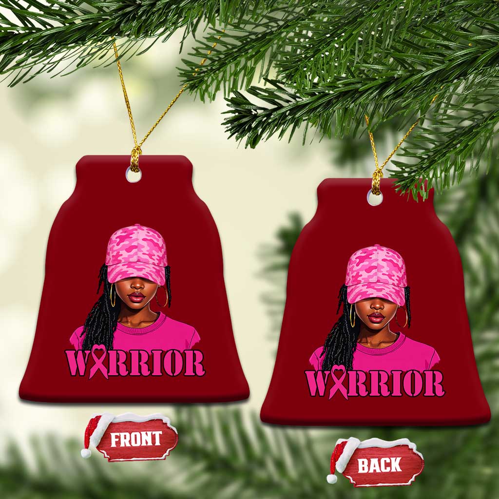 African American Warrior Breast Cancer Ceramic Ornament Pink Ribbon TS11 Print Your Wear