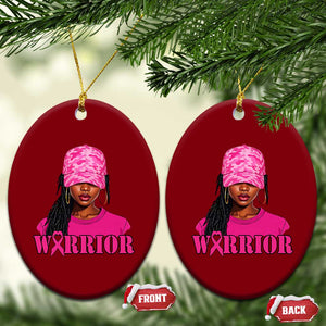 African American Warrior Breast Cancer Ceramic Ornament Pink Ribbon TS11 Print Your Wear