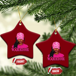 African American Warrior Breast Cancer Ceramic Ornament Pink Ribbon TS11 Print Your Wear