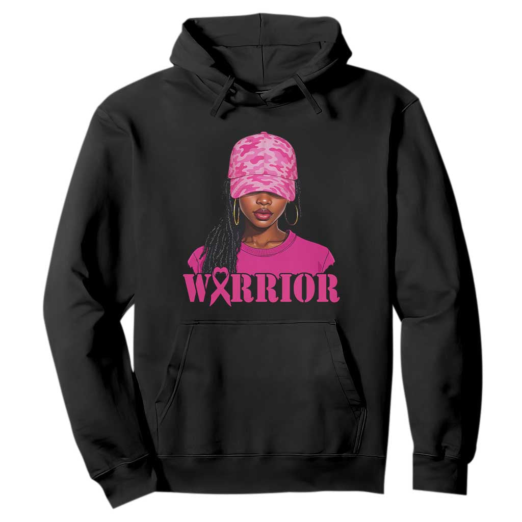 African American Warrior Breast Cancer Hoodie Pink Ribbon TS11 Black Print Your Wear