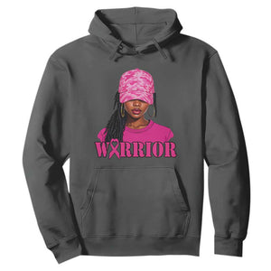 African American Warrior Breast Cancer Hoodie Pink Ribbon TS11 Dark Heather Print Your Wear