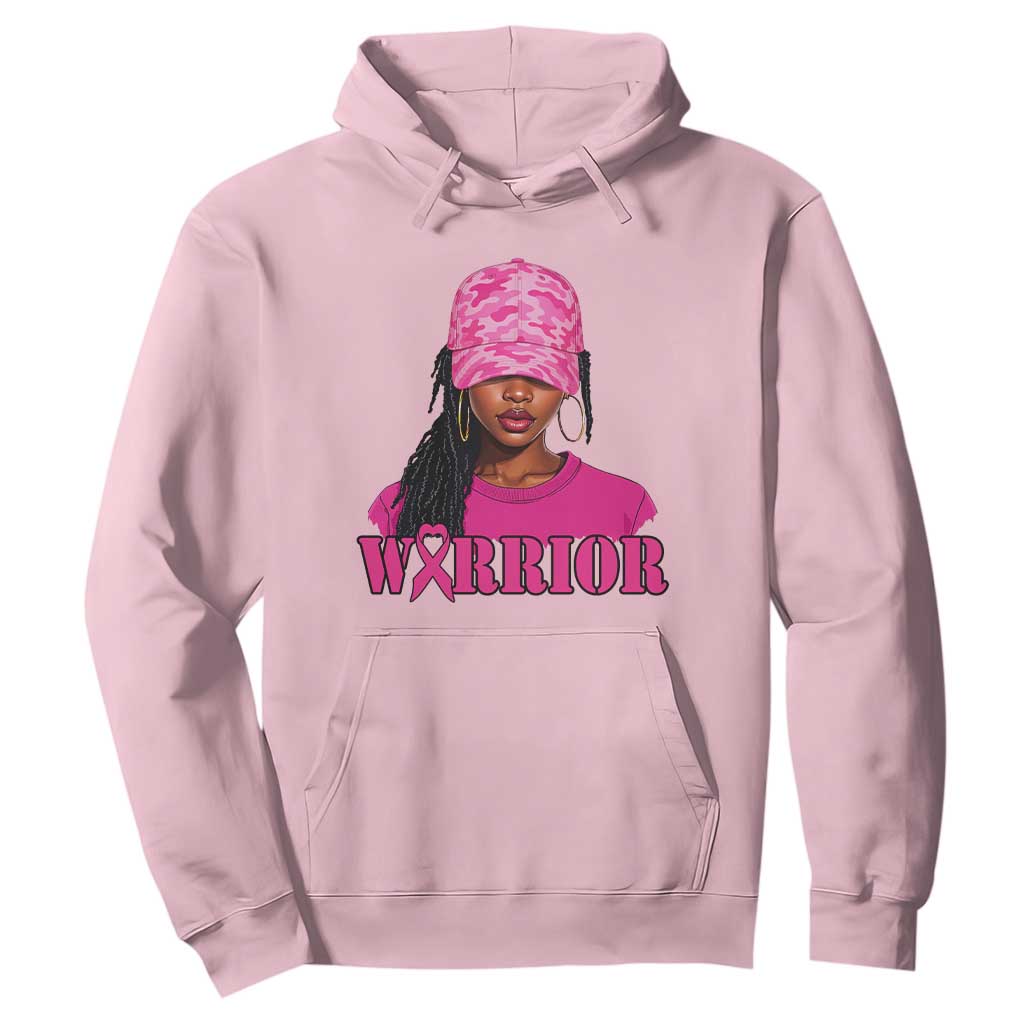 African American Warrior Breast Cancer Hoodie Pink Ribbon TS11 Light Pink Print Your Wear