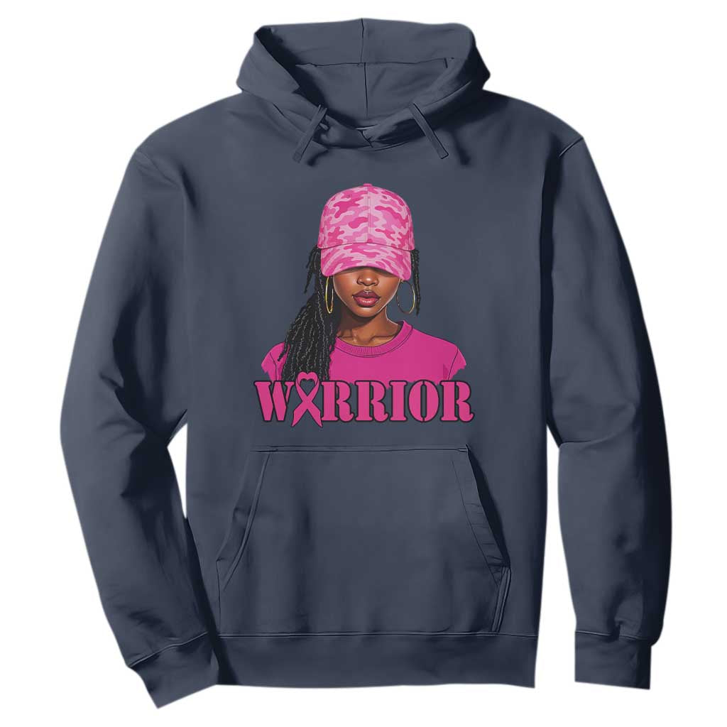 African American Warrior Breast Cancer Hoodie Pink Ribbon TS11 Navy Print Your Wear