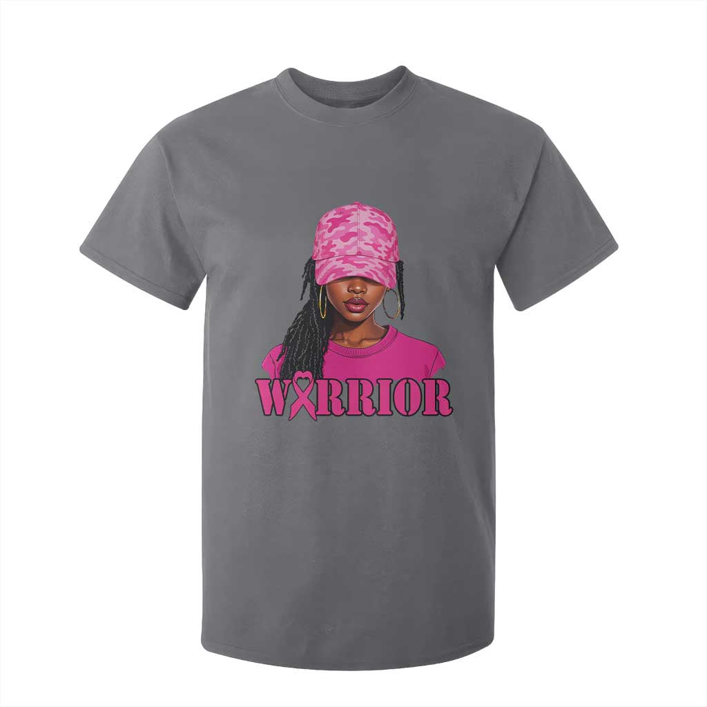 African American Warrior Breast Cancer T Shirt For Kid Pink Ribbon TS11 Charcoal Print Your Wear