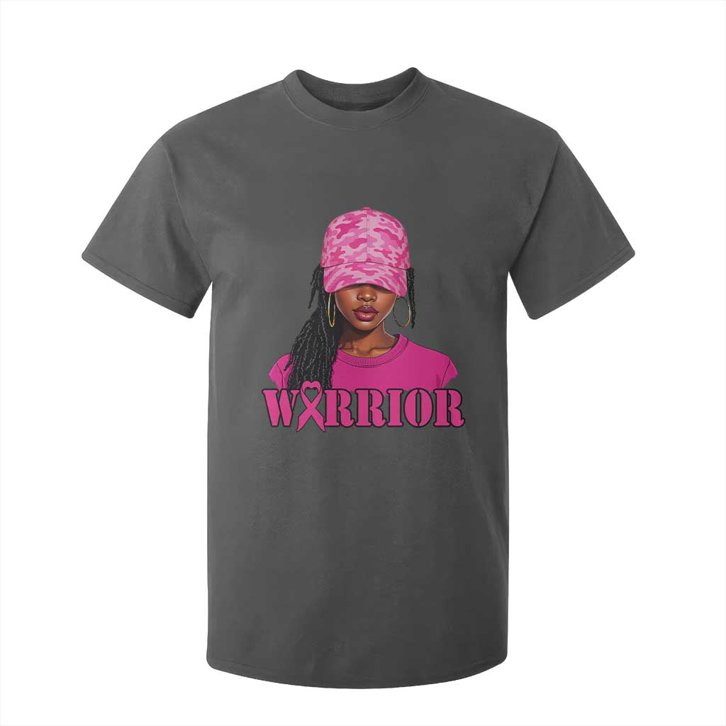 African American Warrior Breast Cancer T Shirt For Kid Pink Ribbon TS11 Dark Heather Print Your Wear