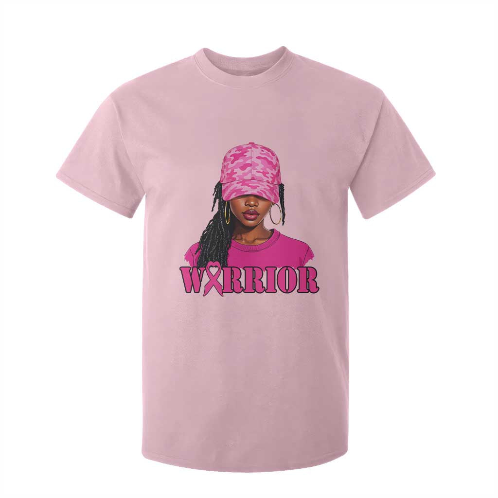 African American Warrior Breast Cancer T Shirt For Kid Pink Ribbon TS11 Light Pink Print Your Wear
