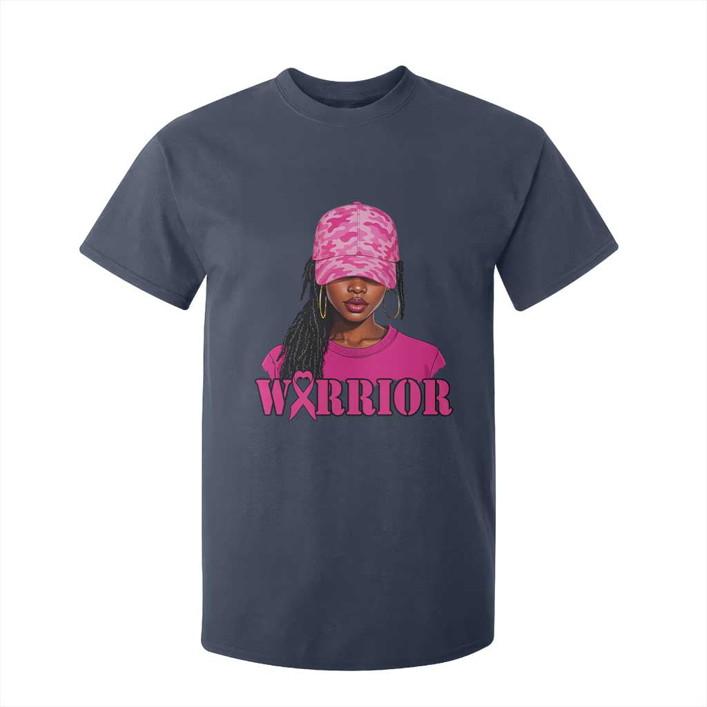 African American Warrior Breast Cancer T Shirt For Kid Pink Ribbon TS11 Navy Print Your Wear