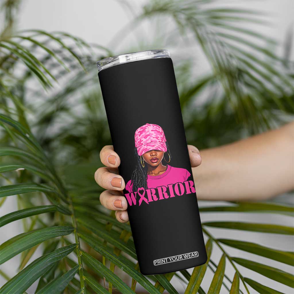African American Warrior Breast Cancer Skinny Tumbler Pink Ribbon TS11 Print Your Wear