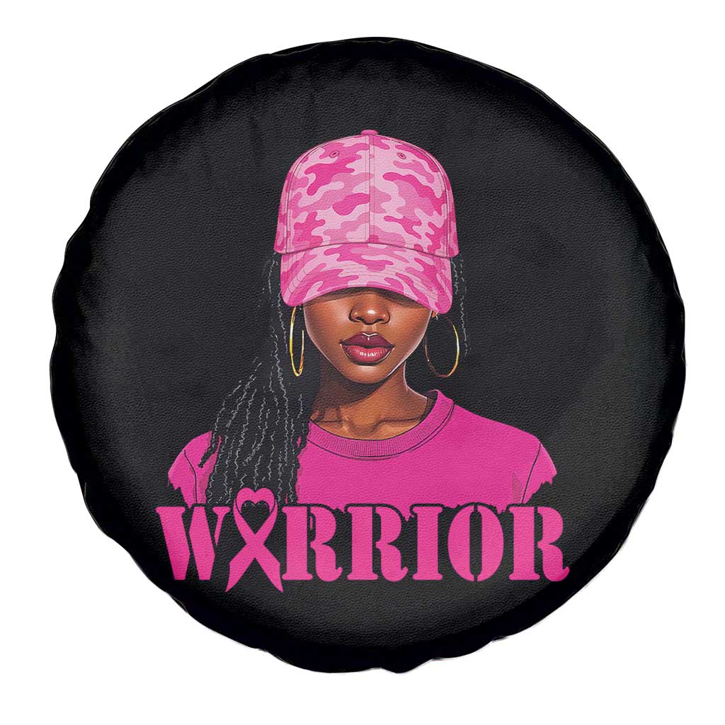 African American Warrior Breast Cancer Spare Tire Cover Pink Ribbon TS11 Print Your Wear