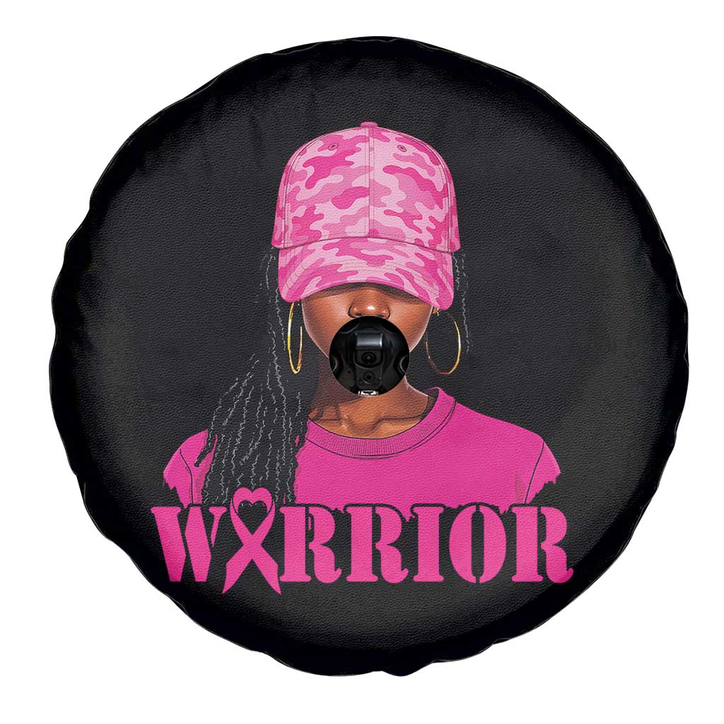 African American Warrior Breast Cancer Spare Tire Cover Pink Ribbon TS11 Print Your Wear