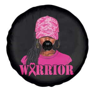 African American Warrior Breast Cancer Spare Tire Cover Pink Ribbon TS11 Print Your Wear