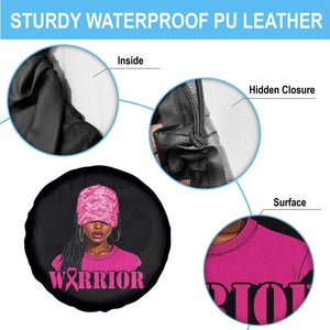 African American Warrior Breast Cancer Spare Tire Cover Pink Ribbon TS11 Print Your Wear
