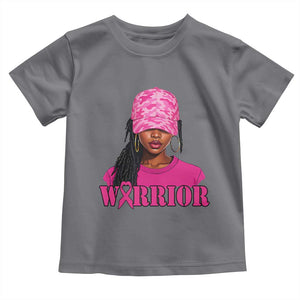 African American Warrior Breast Cancer Toddler T Shirt Pink Ribbon TS11 Charcoal Print Your Wear