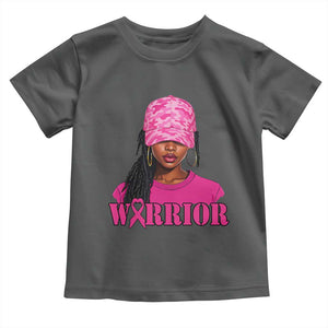 African American Warrior Breast Cancer Toddler T Shirt Pink Ribbon TS11 Dark Heather Print Your Wear