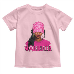 African American Warrior Breast Cancer Toddler T Shirt Pink Ribbon TS11 Light Pink Print Your Wear
