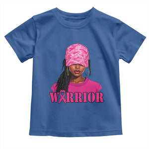 African American Warrior Breast Cancer Toddler T Shirt Pink Ribbon TS11 Royal Blue Print Your Wear