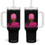 African American Warrior Breast Cancer Tumbler With Handle Pink Ribbon TS11 One Size: 40 oz Black Print Your Wear