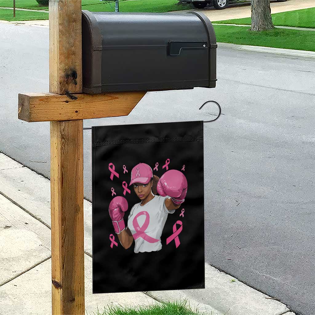 African American Fighter Breast Cancer Awareness Garden Flag Pink Ribbon TS11 Print Your Wear