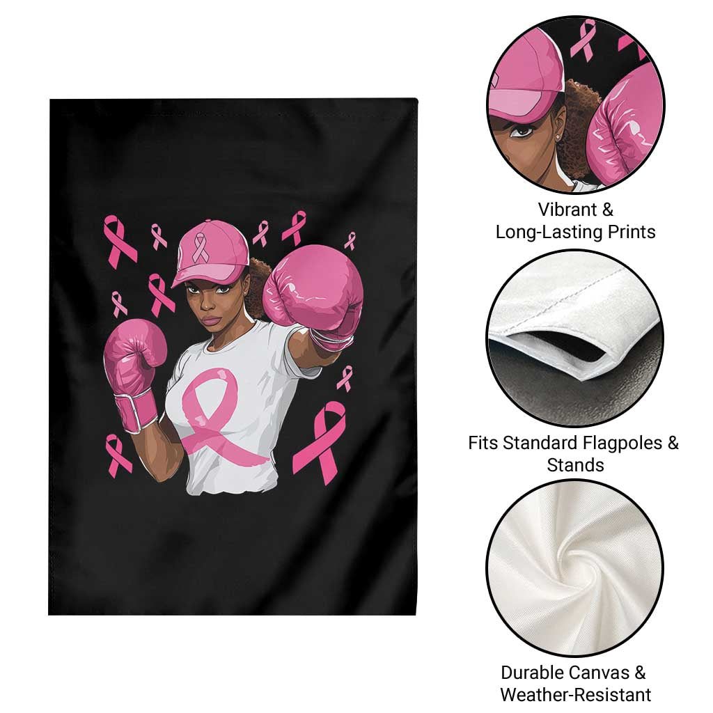 African American Fighter Breast Cancer Awareness Garden Flag Pink Ribbon TS11 Print Your Wear