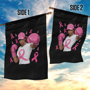 African American Fighter Breast Cancer Awareness Garden Flag Pink Ribbon TS11 Print Your Wear