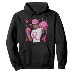 African American Fighter Breast Cancer Awareness Hoodie Pink Ribbon TS11 Black Print Your Wear