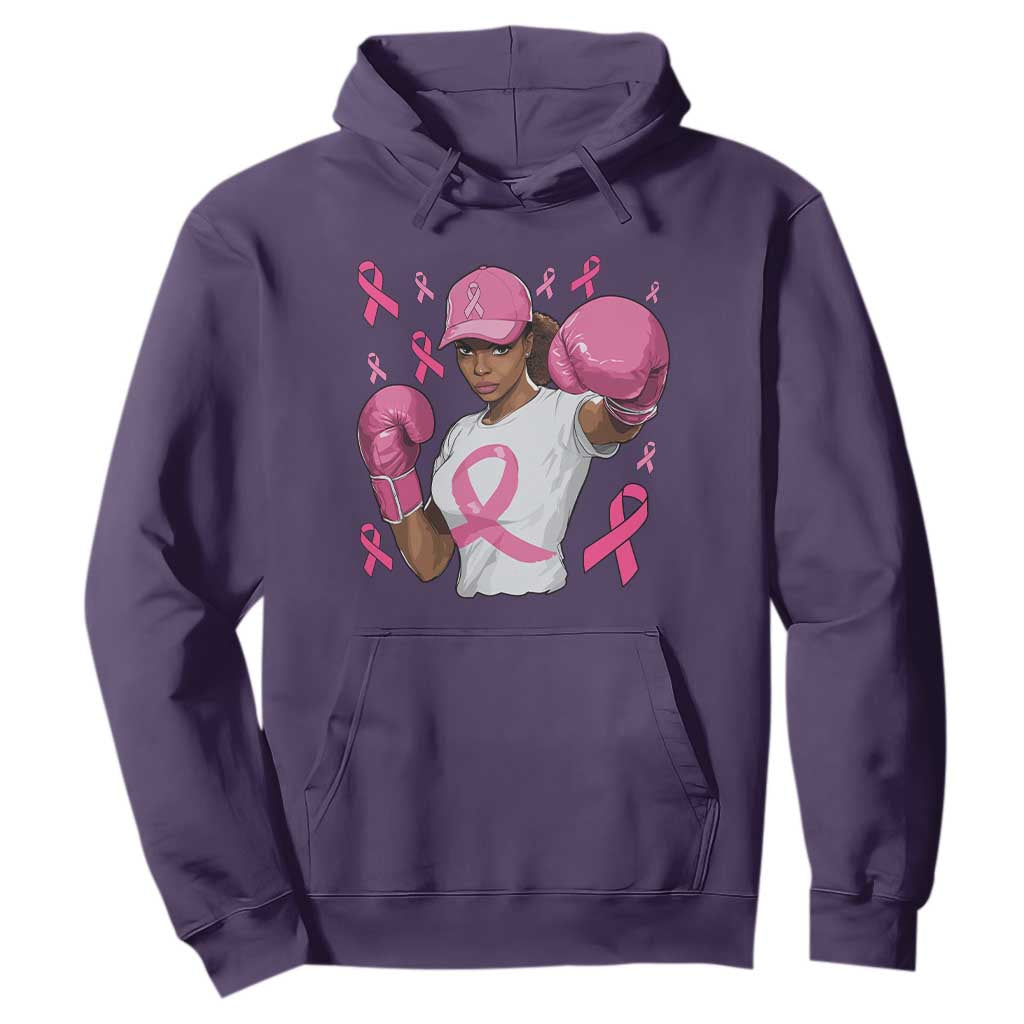 African American Fighter Breast Cancer Awareness Hoodie Pink Ribbon TS11 Purple Print Your Wear