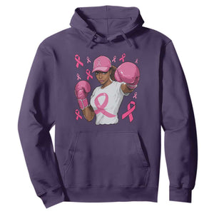 African American Fighter Breast Cancer Awareness Hoodie Pink Ribbon TS11 Purple Print Your Wear