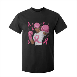 African American Fighter Breast Cancer Awareness T Shirt For Kid Pink Ribbon TS11 Black Print Your Wear