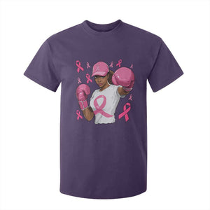 African American Fighter Breast Cancer Awareness T Shirt For Kid Pink Ribbon TS11 Purple Print Your Wear