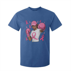 African American Fighter Breast Cancer Awareness T Shirt For Kid Pink Ribbon TS11 Royal Blue Print Your Wear