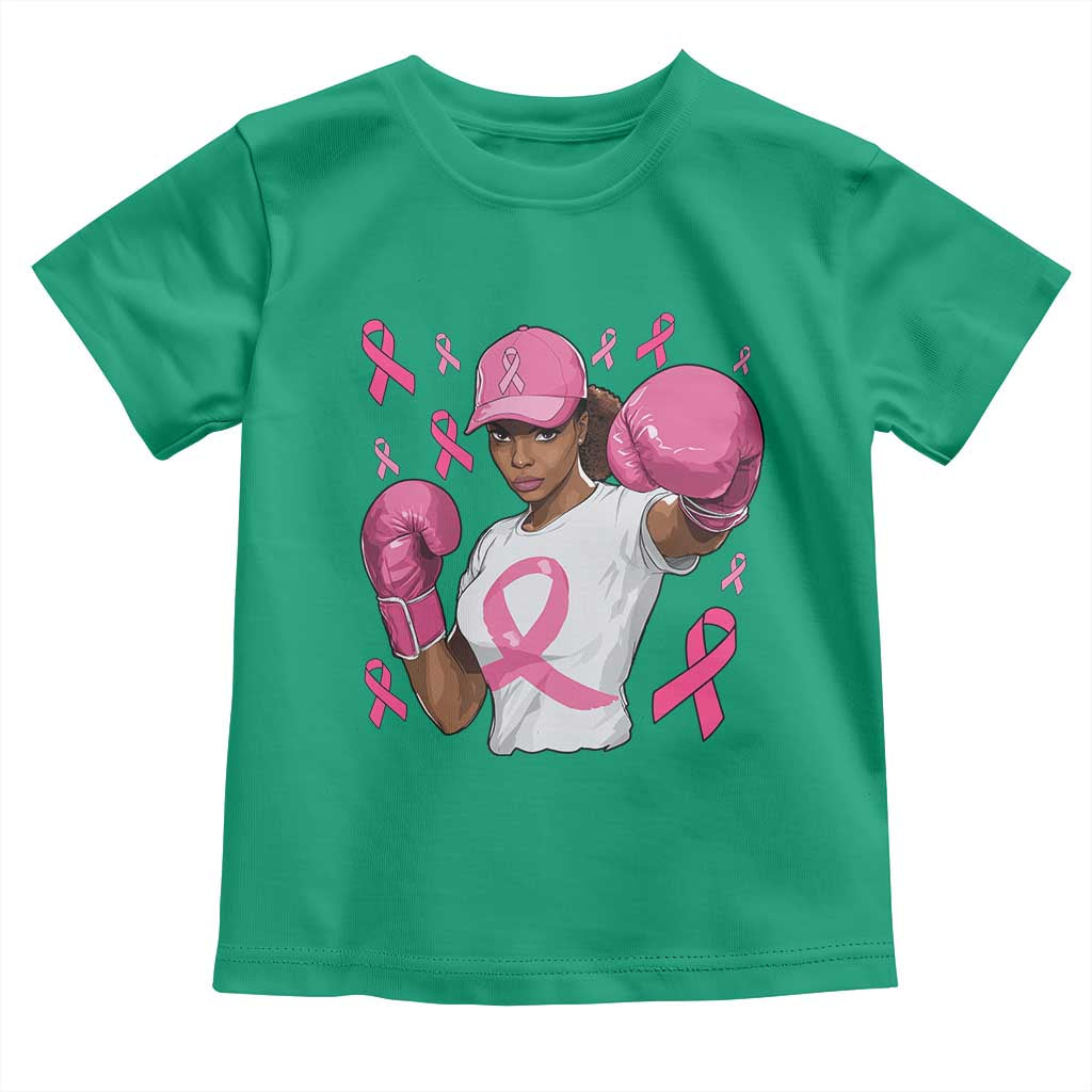 African American Fighter Breast Cancer Awareness Toddler T Shirt Pink Ribbon TS11 Irish Green Print Your Wear
