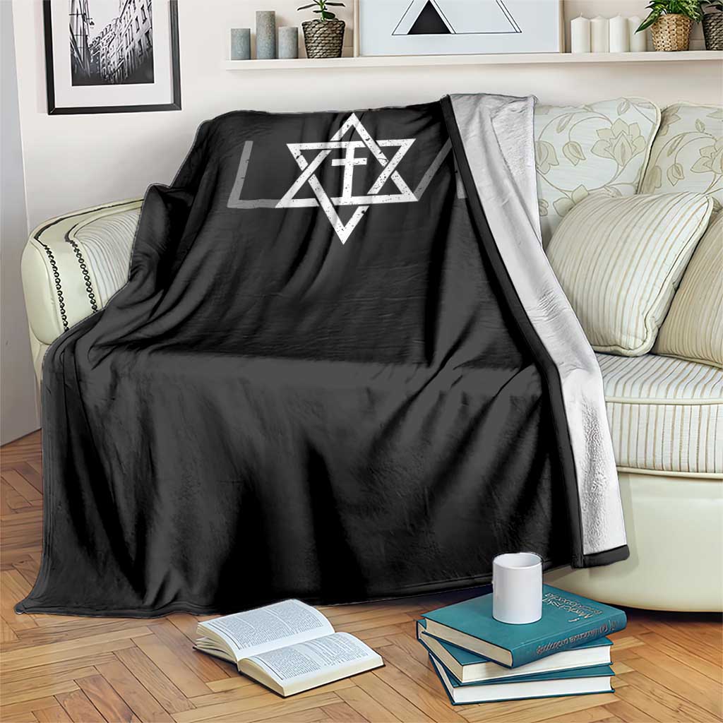 Love Jewish Messianic Christian Cross Star Of David Throw Blanket TS11 Print Your Wear