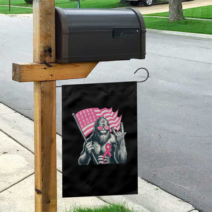 Funny Bigfoot Breast Cancer Awareness Garden Flag Sasquatch Pink Ribbon TS11 Print Your Wear