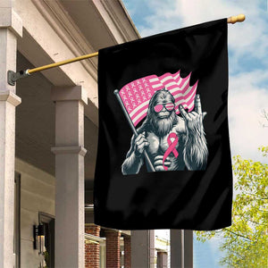 Funny Bigfoot Breast Cancer Awareness Garden Flag Sasquatch Pink Ribbon TS11 Print Your Wear