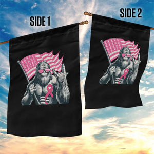 Funny Bigfoot Breast Cancer Awareness Garden Flag Sasquatch Pink Ribbon TS11 Print Your Wear