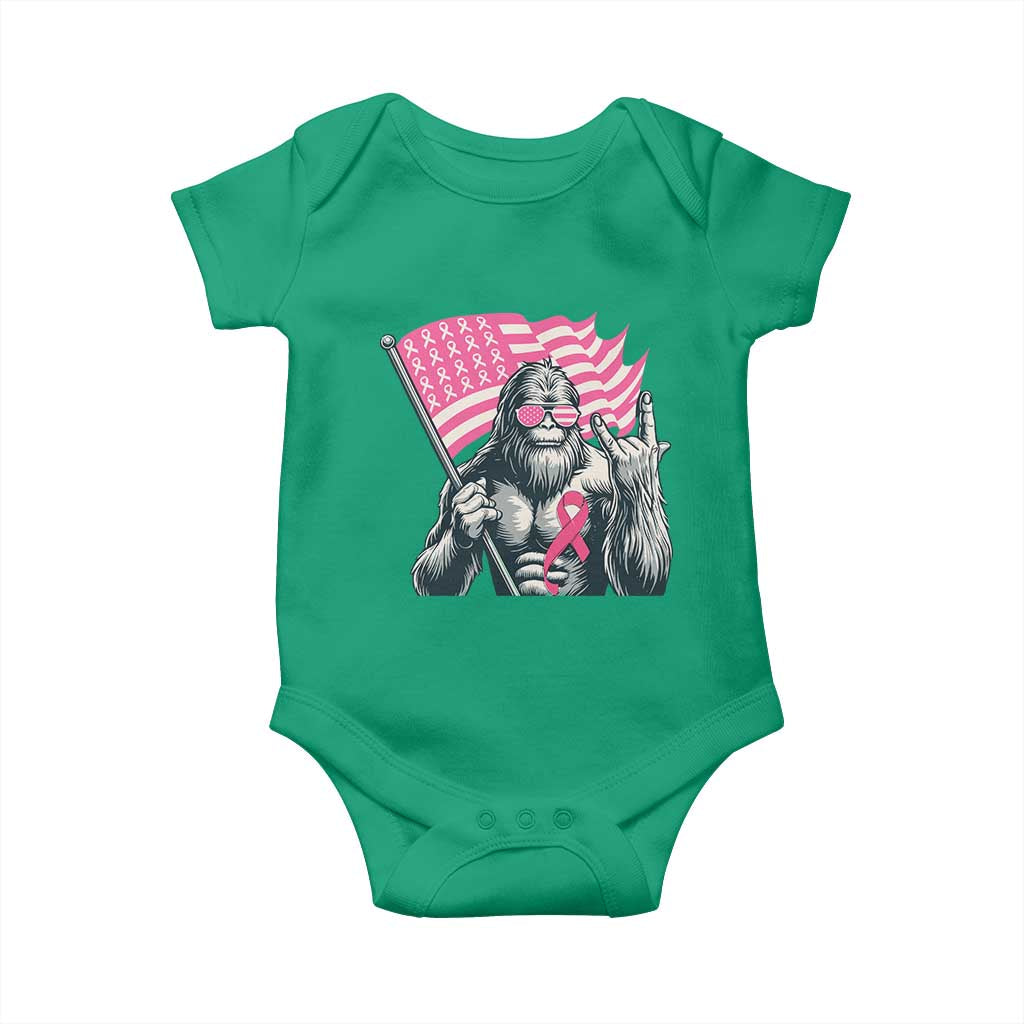 Funny Bigfoot Breast Cancer Awareness Baby Onesie Sasquatch Pink Ribbon TS11 Irish Green Print Your Wear