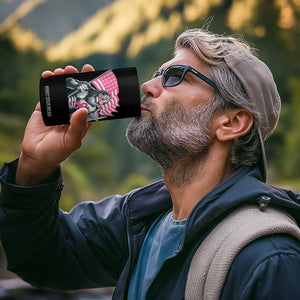 Funny Bigfoot Breast Cancer Awareness 4 in 1 Can Cooler Tumbler Sasquatch Pink Ribbon TS11 Print Your Wear