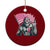 Funny Bigfoot Breast Cancer Awareness Ceramic Ornament Sasquatch Pink Ribbon TS11 1pc Red Print Your Wear