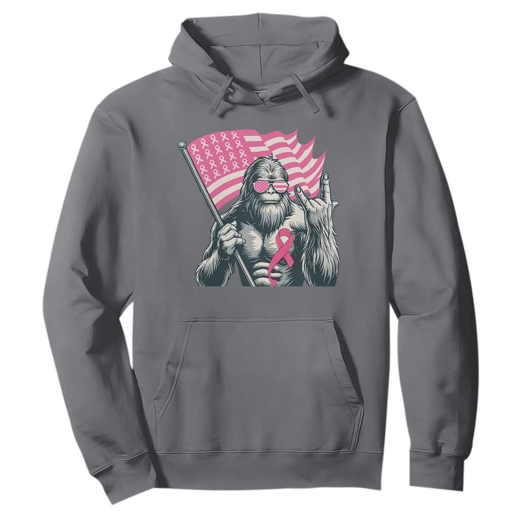 Funny Bigfoot Breast Cancer Awareness Hoodie Sasquatch Pink Ribbon TS11 Charcoal Print Your Wear