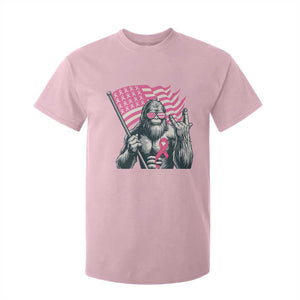 Funny Bigfoot Breast Cancer Awareness T Shirt For Kid Sasquatch Pink Ribbon TS11 Light Pink Print Your Wear
