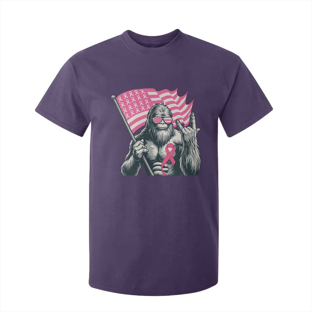 Funny Bigfoot Breast Cancer Awareness T Shirt For Kid Sasquatch Pink Ribbon TS11 Purple Print Your Wear