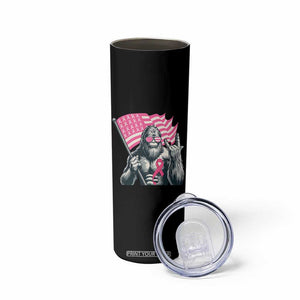 Funny Bigfoot Breast Cancer Awareness Skinny Tumbler Sasquatch Pink Ribbon TS11 Print Your Wear