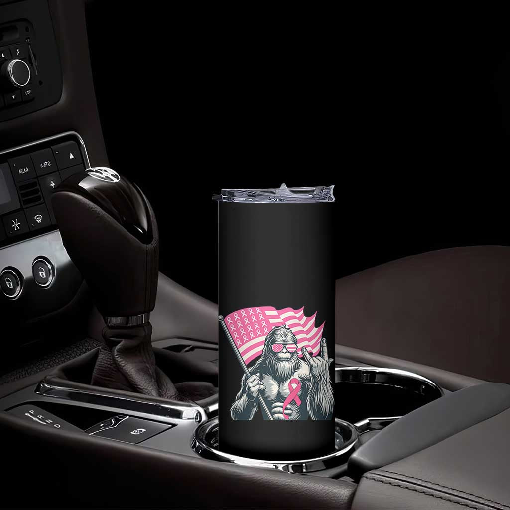 Funny Bigfoot Breast Cancer Awareness Skinny Tumbler Sasquatch Pink Ribbon TS11 Print Your Wear