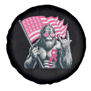 Funny Bigfoot Breast Cancer Awareness Spare Tire Cover Sasquatch Pink Ribbon TS11 Print Your Wear