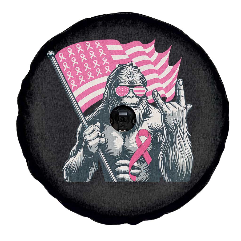 Funny Bigfoot Breast Cancer Awareness Spare Tire Cover Sasquatch Pink Ribbon TS11 Print Your Wear