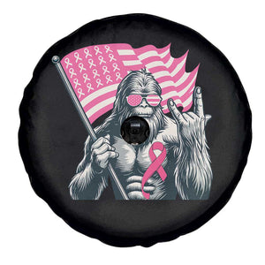 Funny Bigfoot Breast Cancer Awareness Spare Tire Cover Sasquatch Pink Ribbon TS11 Print Your Wear