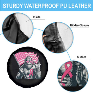 Funny Bigfoot Breast Cancer Awareness Spare Tire Cover Sasquatch Pink Ribbon TS11 Print Your Wear