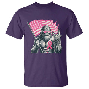 Funny Bigfoot Breast Cancer Awareness T Shirt Sasquatch Pink Ribbon TS11 Purple Print Your Wear