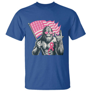 Funny Bigfoot Breast Cancer Awareness T Shirt Sasquatch Pink Ribbon TS11 Royal Blue Print Your Wear