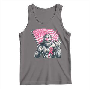 Funny Bigfoot Breast Cancer Awareness Tank Top Sasquatch Pink Ribbon TS11 Deep Heather Print Your Wear